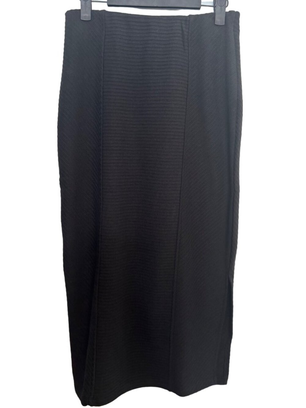 New Band of The Free M Black Ribbed Midi Skirt